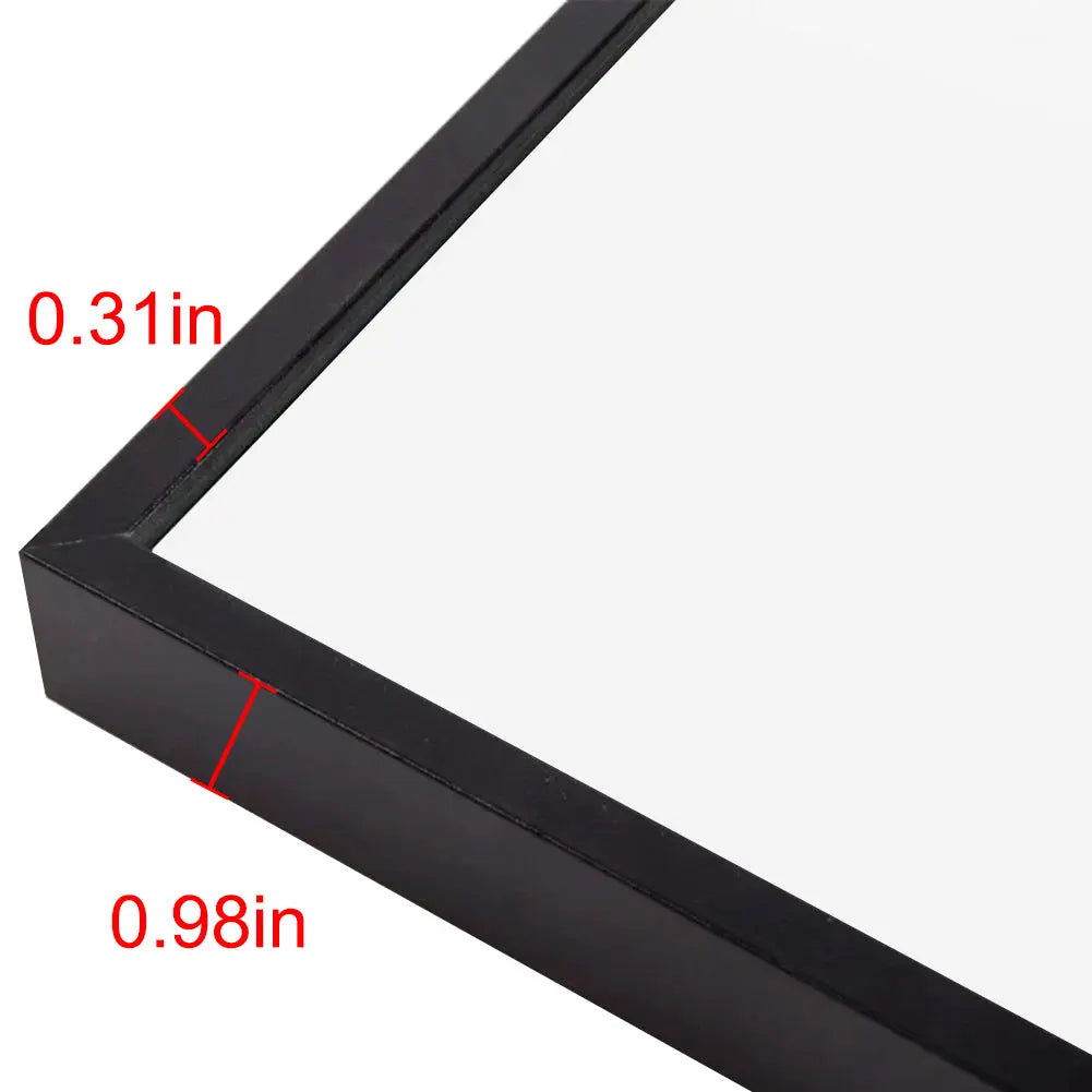 Full Length Mirror Floor Mirror Hanging Standing or Leaning, Bedroom Mirror Wall-Mounted Mirror with Black Aluminum Alloy Frame, 59" x 15.7" qbmgp8-fy