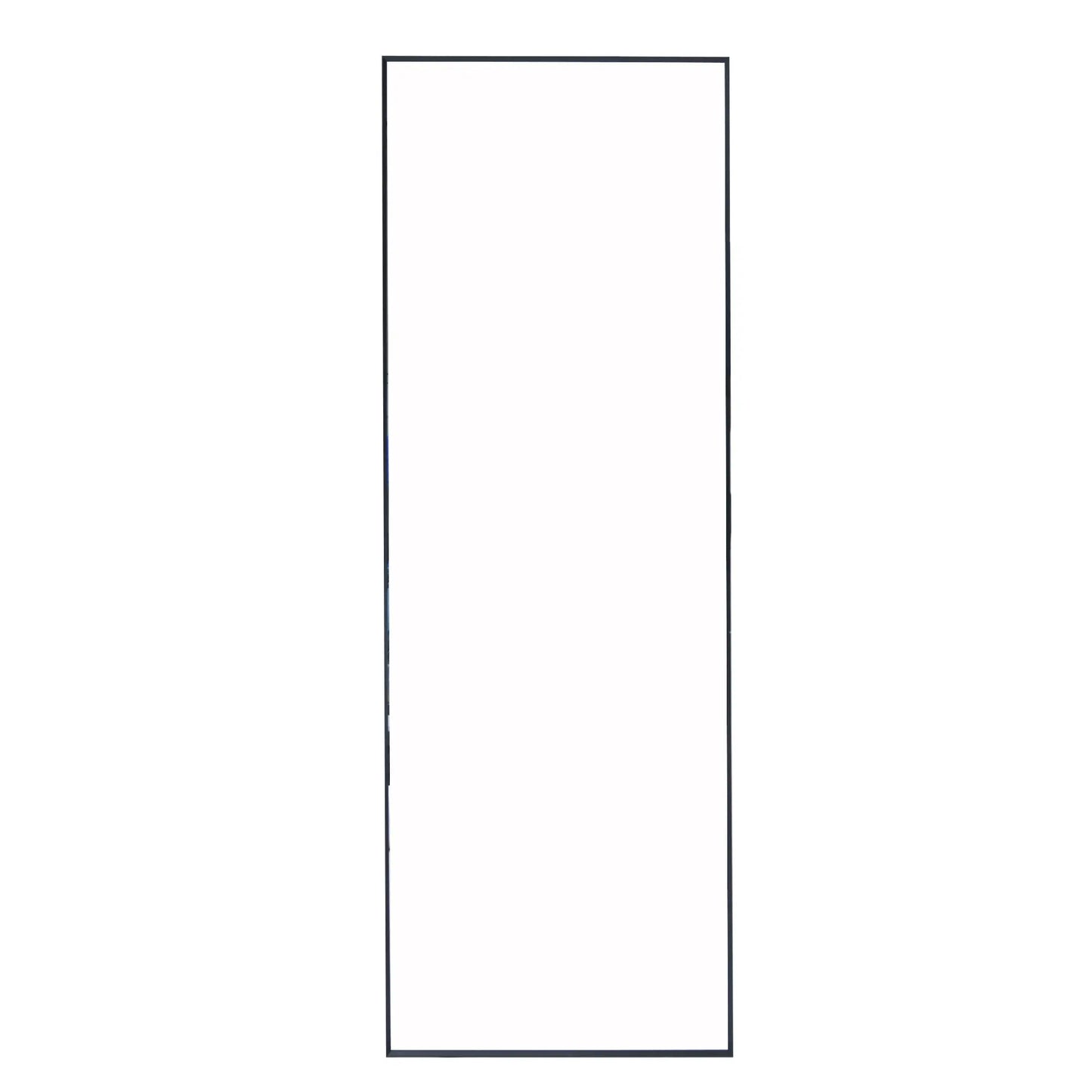 65" x 24" Wall Mounting Full Body Mirror, Full Length Mirror with Stand, Alloy Frame Full-Length Mirror for Living Room, Bedroom, Black qbmgp8-fy