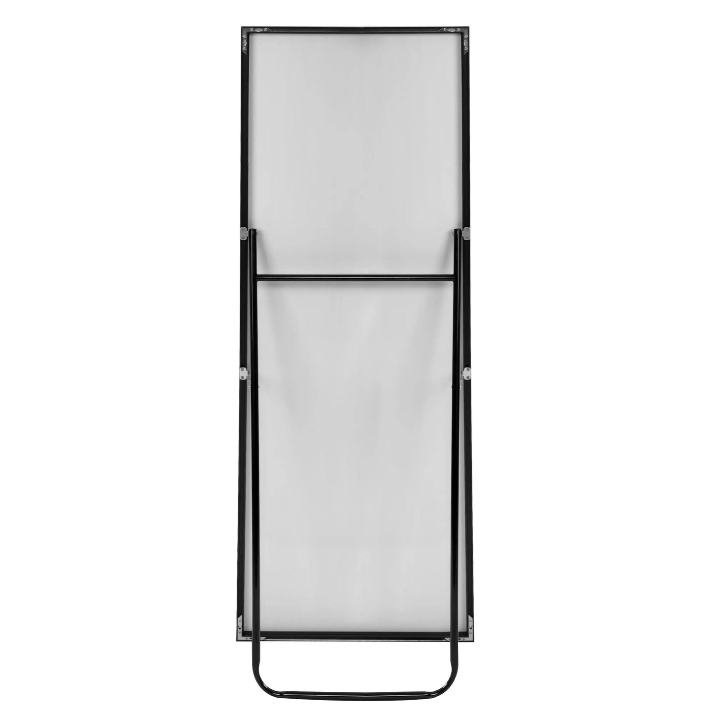 65" x 24" Wall Mounting Full Body Mirror, Full Length Mirror with Stand, Alloy Frame Full-Length Mirror for Living Room, Bedroom, Black qbmgp8-fy