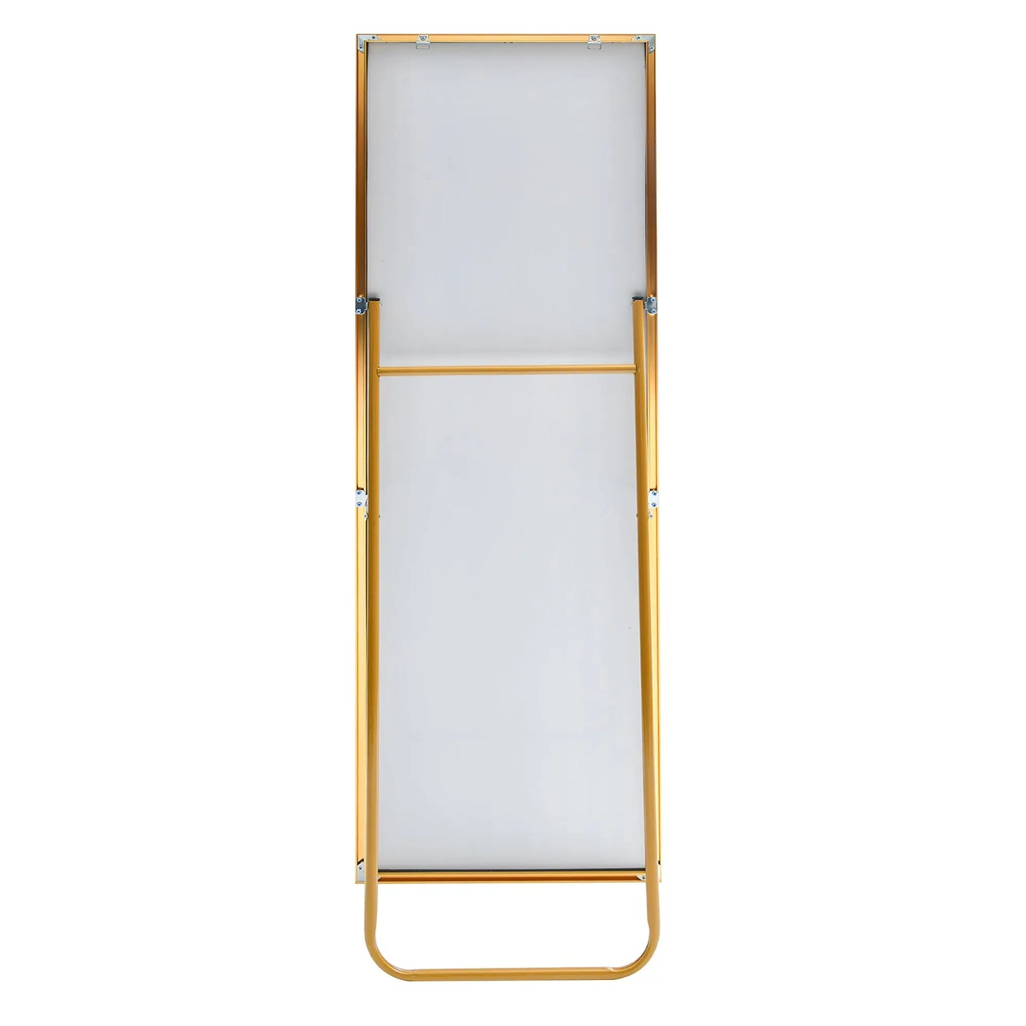 65" x 24" Wall Mounting Full Body Mirror, Full Length Mirror with Stand, Alloy Frame Full-Length Mirror for Living Room, Bedroom, Gold qbmgp8-fy