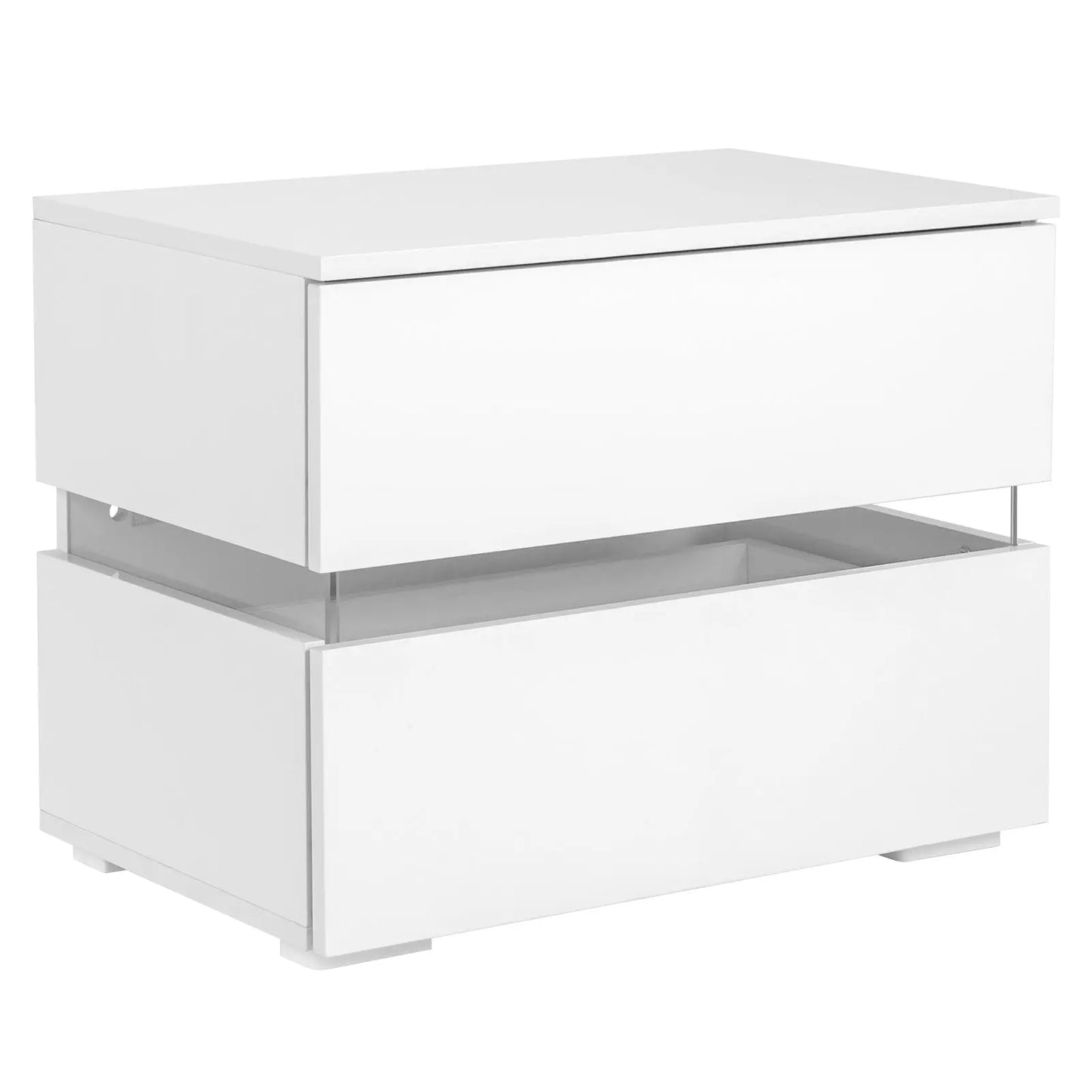 RGB LED Double Side Cabinet Bedside Table White qbmgp8-fy