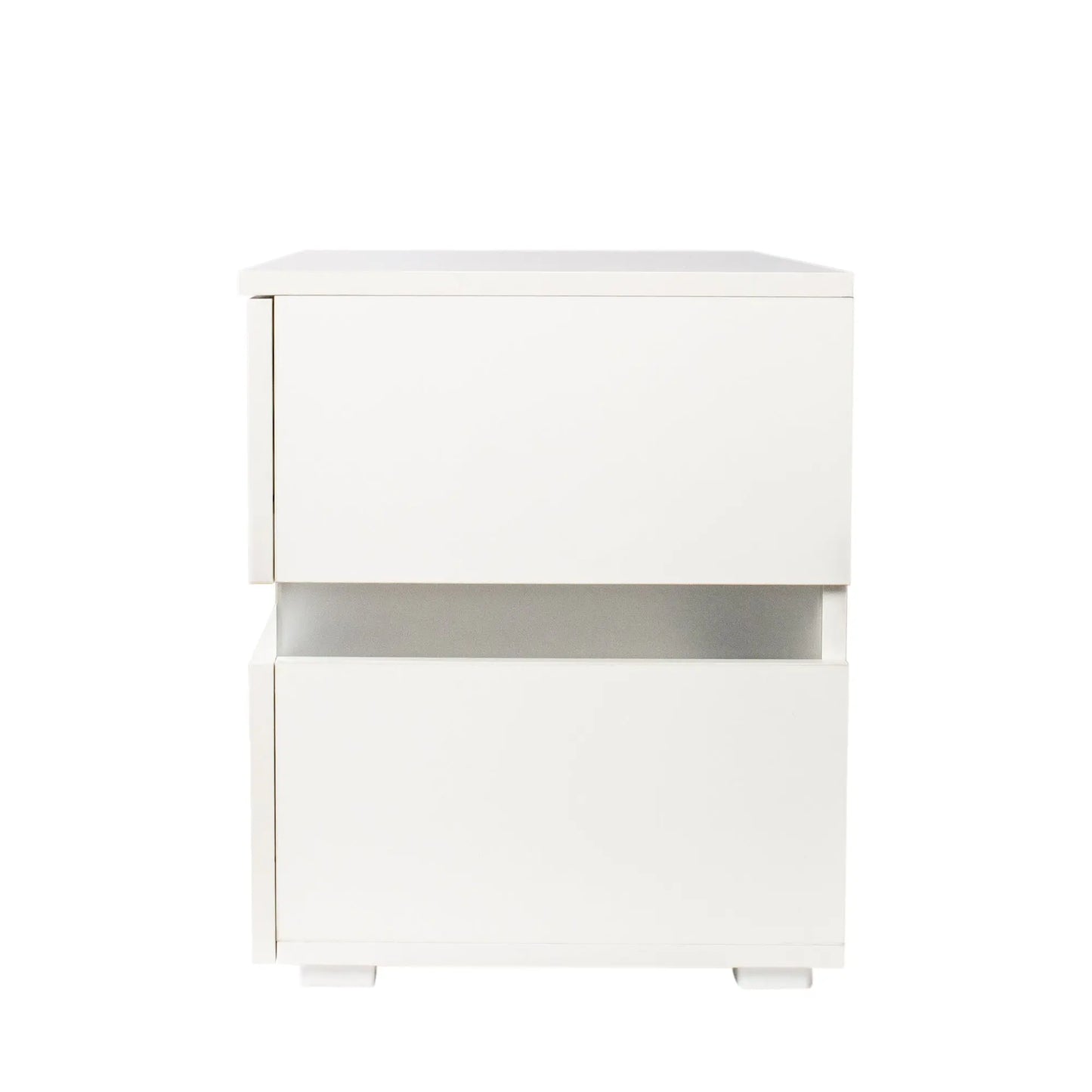 RGB LED Double Side Cabinet Bedside Table White qbmgp8-fy