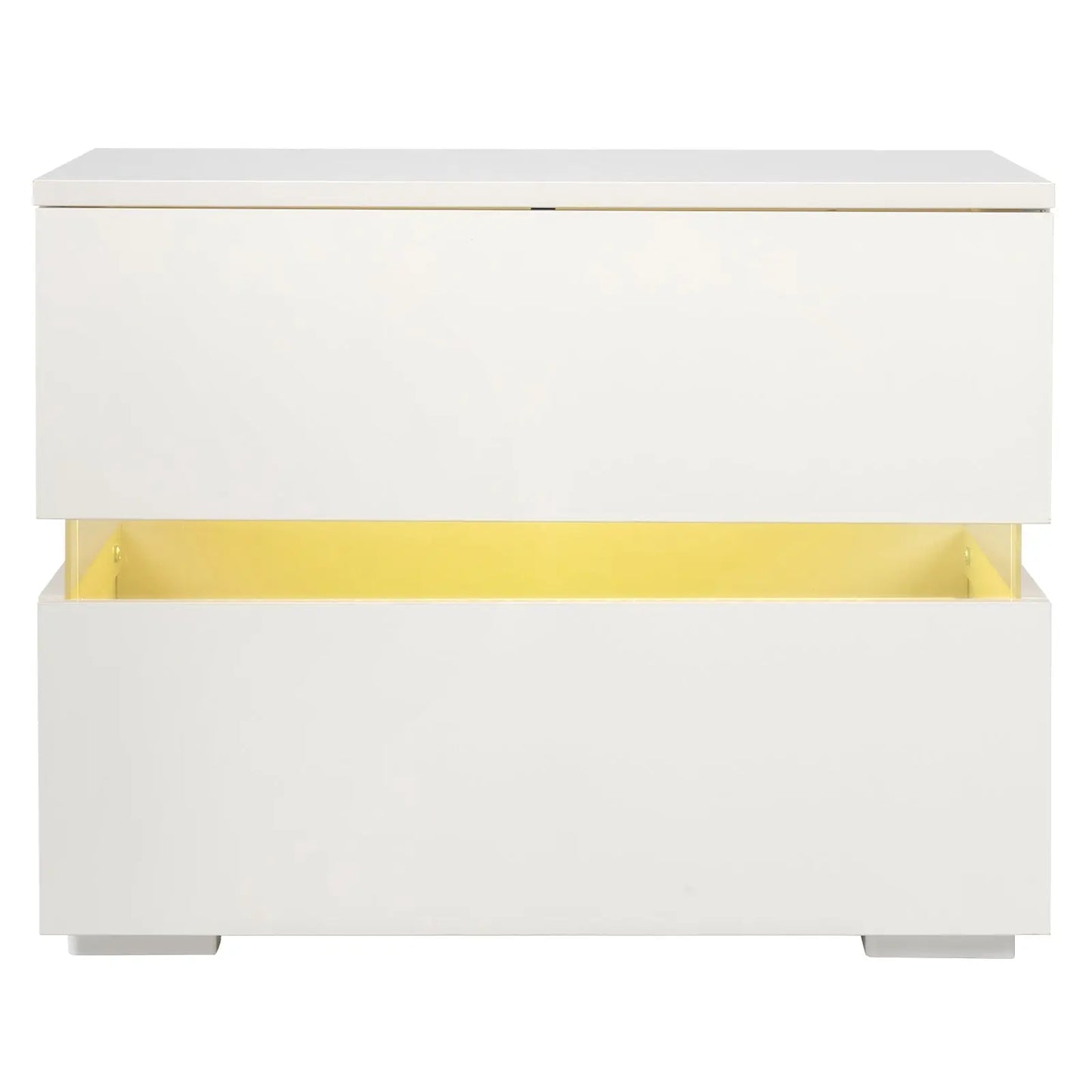 RGB LED Double Side Cabinet Bedside Table White qbmgp8-fy