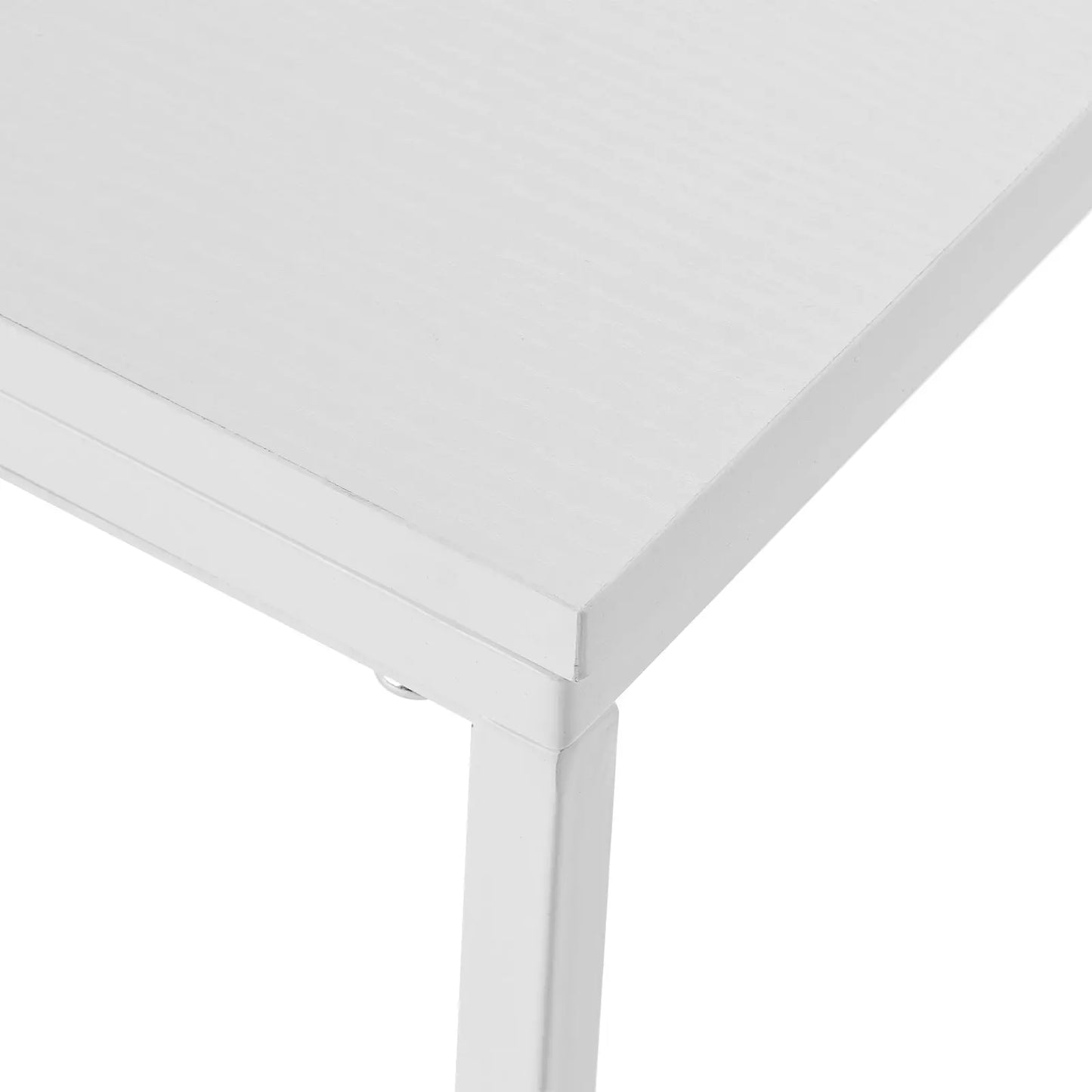 48*28*58cm C Type Single Layer MDF Iron Rectangle White Triamine Side Table White Spray qbmgp8-fy