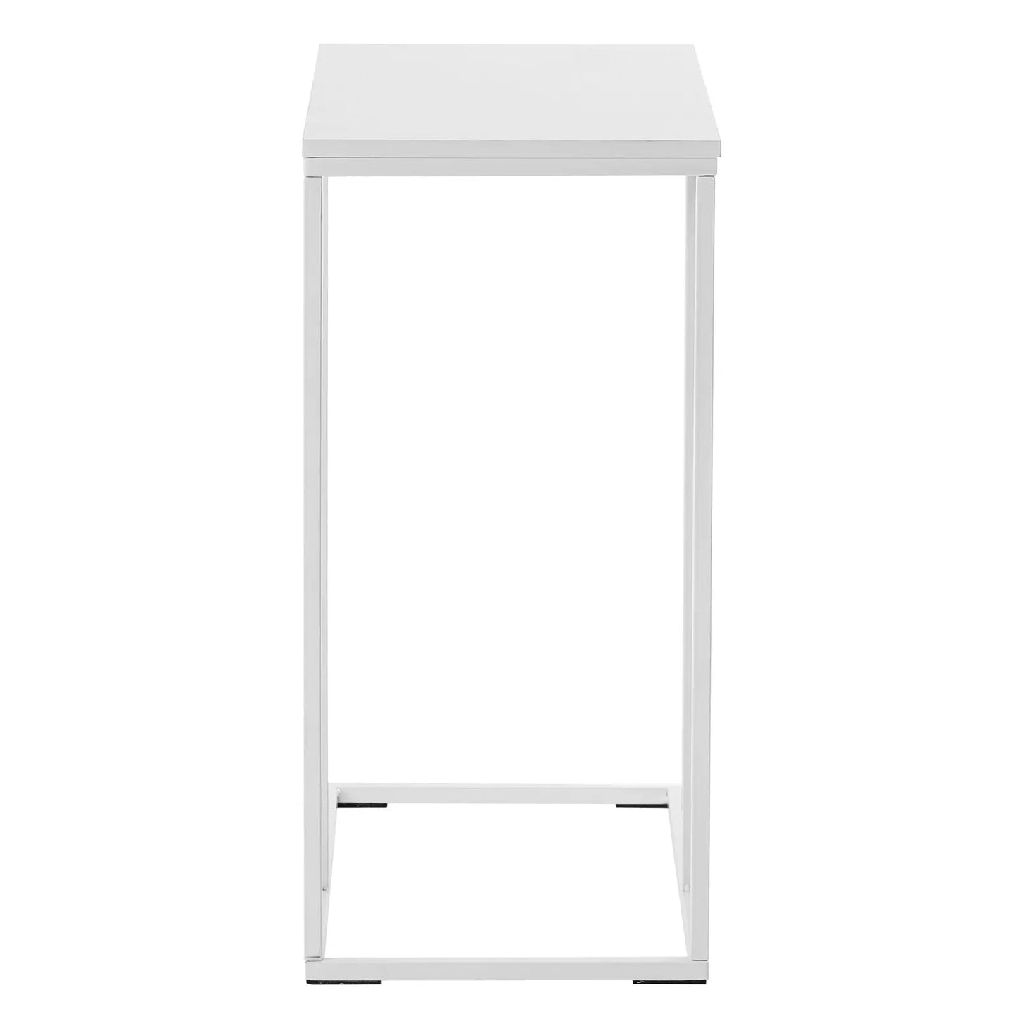 48*28*58cm C Type Single Layer MDF Iron Rectangle White Triamine Side Table White Spray qbmgp8-fy