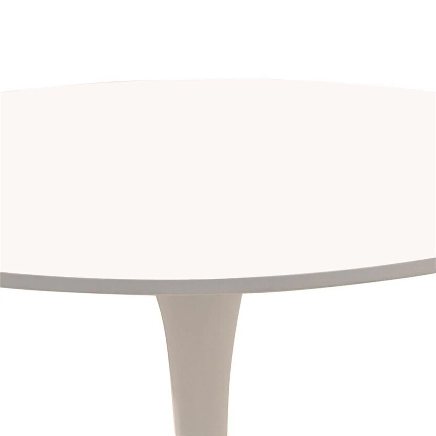 31.5" Round Dining Table, Mid-Century White Tulip Table, Metal Base Pedestal Table for 2-4 Person,Easy Assembled Leisure Coffee Table qbmgp8-fy