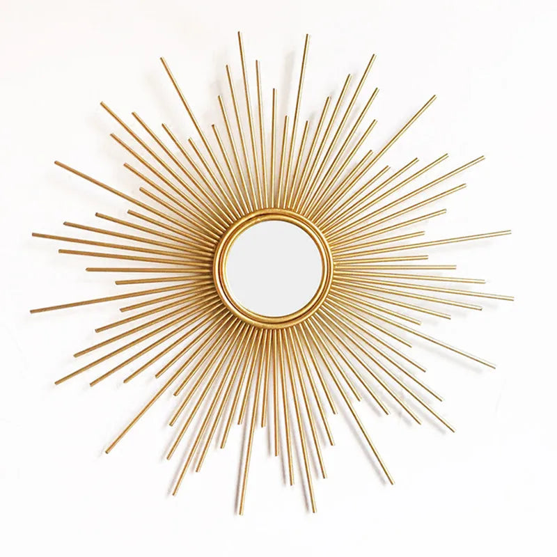 Sunburst Wall Decorative Mirror Gorgeous Rustic Farmhouse Accent Entry Mirror for Living Room Renovation