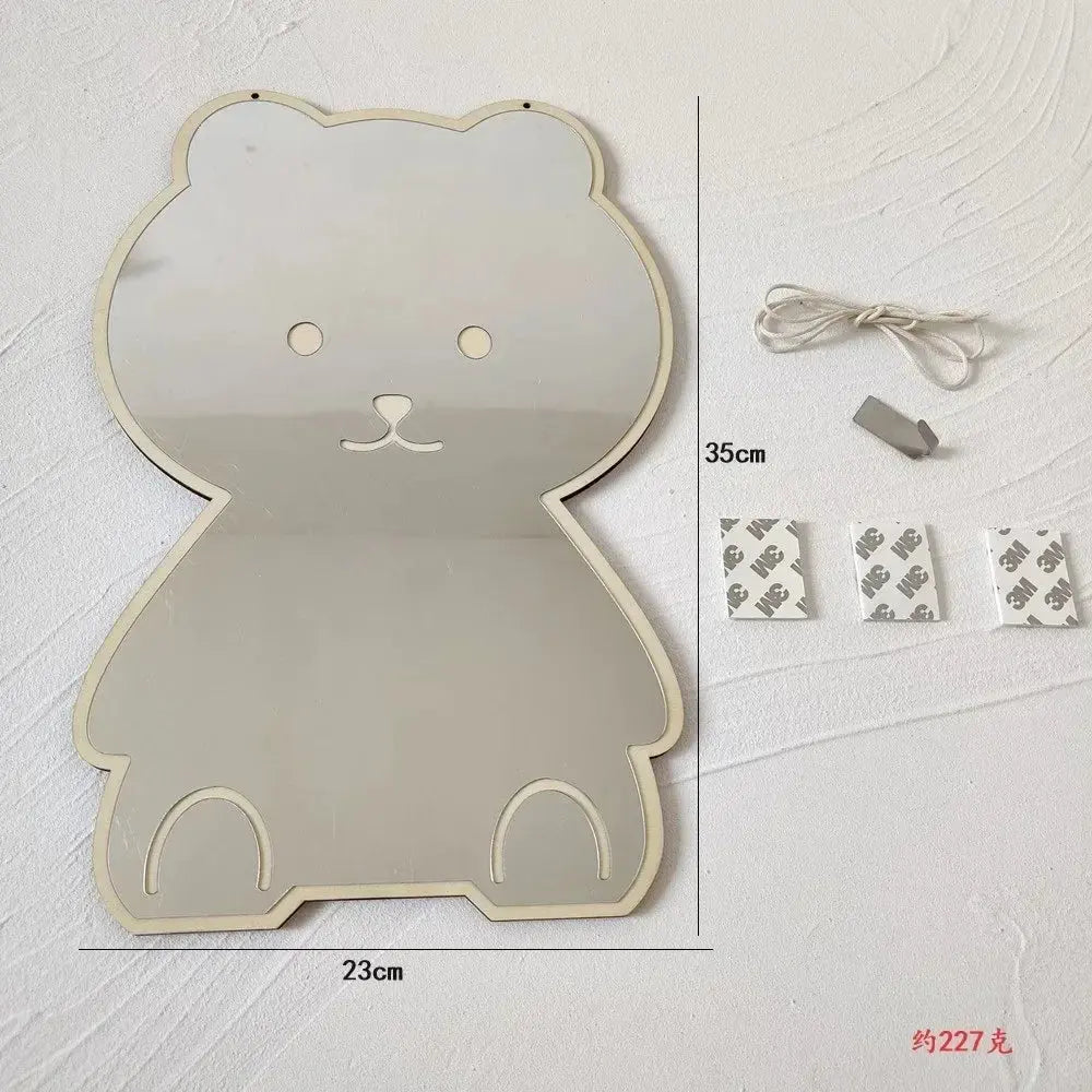 Creative Decorative Mirror for Kids Room Cute Bear Rabbit Shape Acrylic Mirror Baby Photo Props Nordic Home Nursery Decor LAVIVA