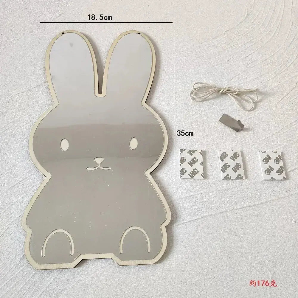 Creative Decorative Mirror for Kids Room Cute Bear Rabbit Shape Acrylic Mirror Baby Photo Props Nordic Home Nursery Decor LAVIVA