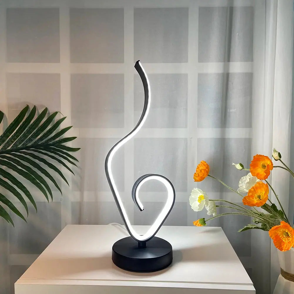Modern Spiral LED Table Lamp Metal Bedroom Bedside Desk Lights Home Living Study Room Eye Protection Reading Night Lighting LAVIVA