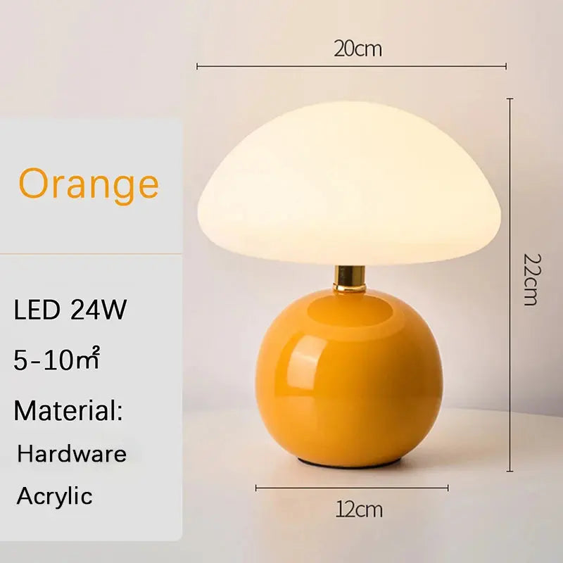 A pink/orange/red/white/beige USB socket decorative table lamp for room light decorative lamp, night light, desk light. LAVIVA