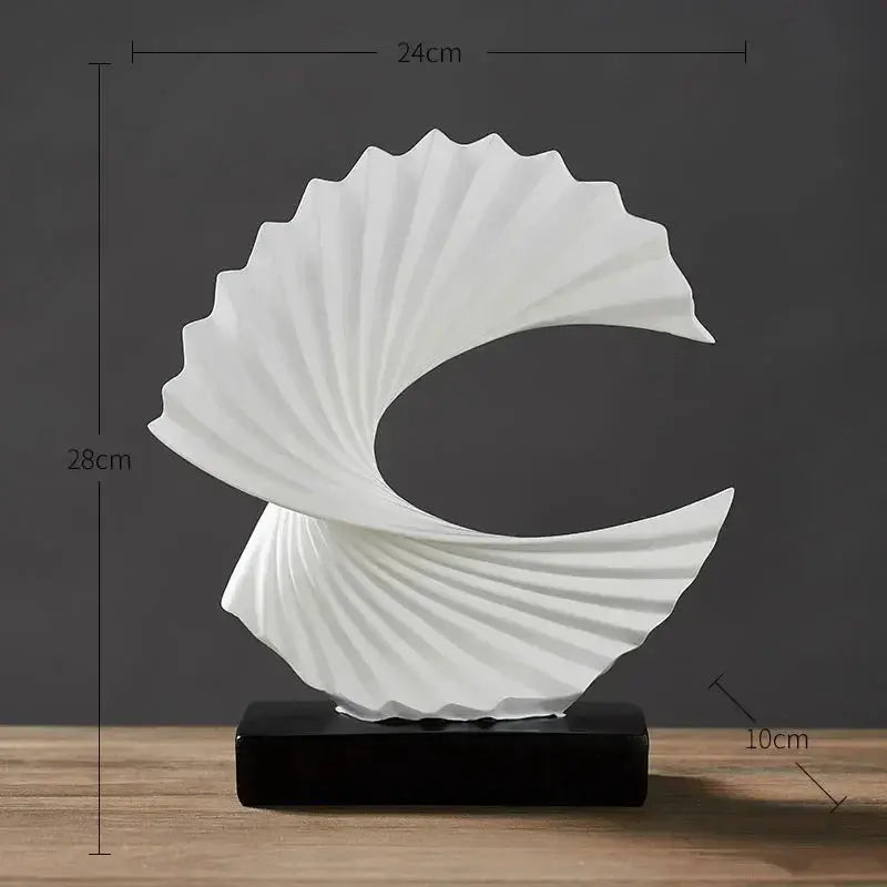 Resin Sculptur Art Golden Statue Living Room Home Office Decoration LAVIVA