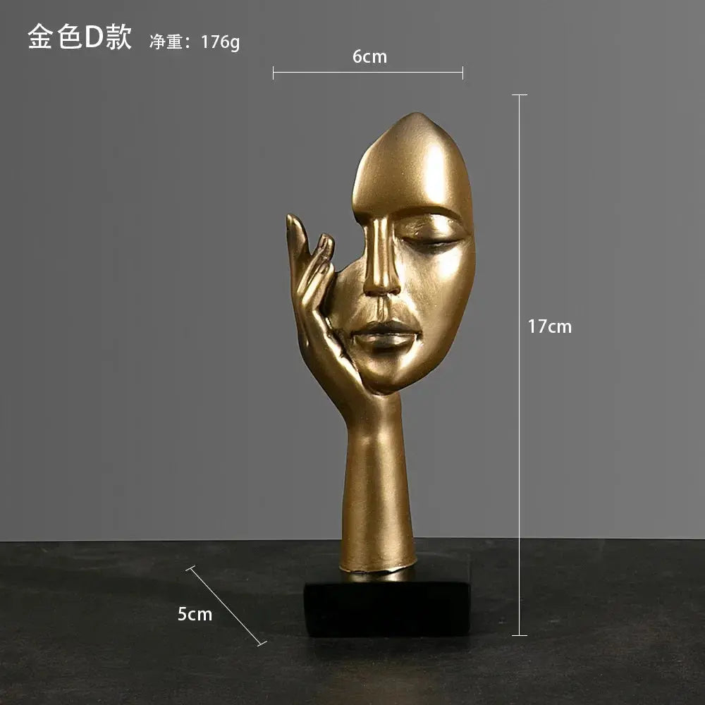 Resin Sculpture Figurines Statue Desktop Ornaments Light Luxury Art Crafts LAVIVA