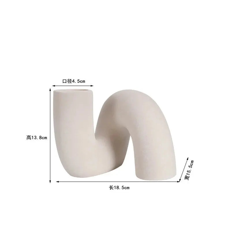 Ceramic Vase Dry Flower Living Room Decoration Art Arrangement Ornaments Home Accessories LAVIVA