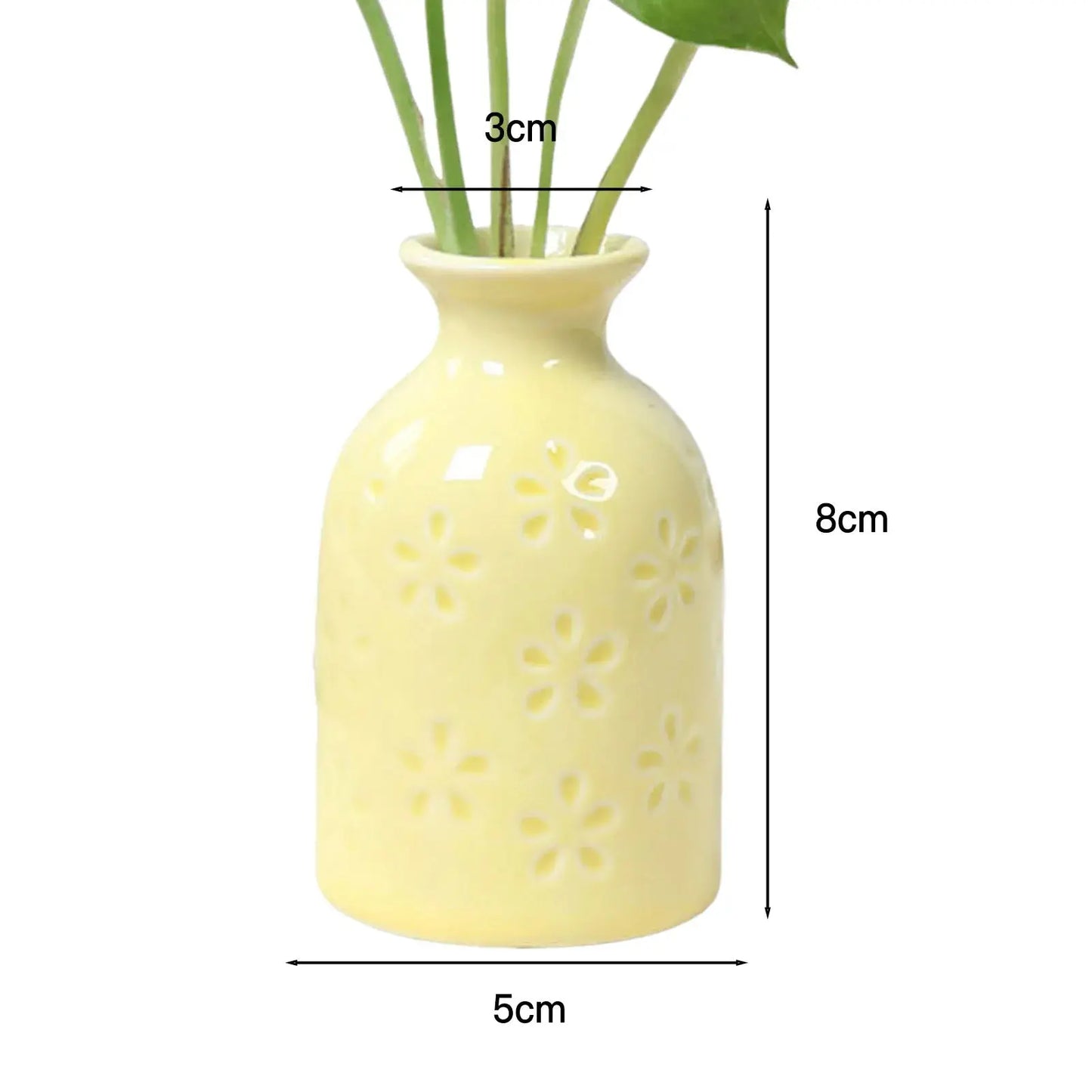 Ceramic Flower Vase Pot Hydroponic Bottle Creative Vase for Plants Office Desktop Ornament Home Room Decor Garden Flowerpot LAVIVA