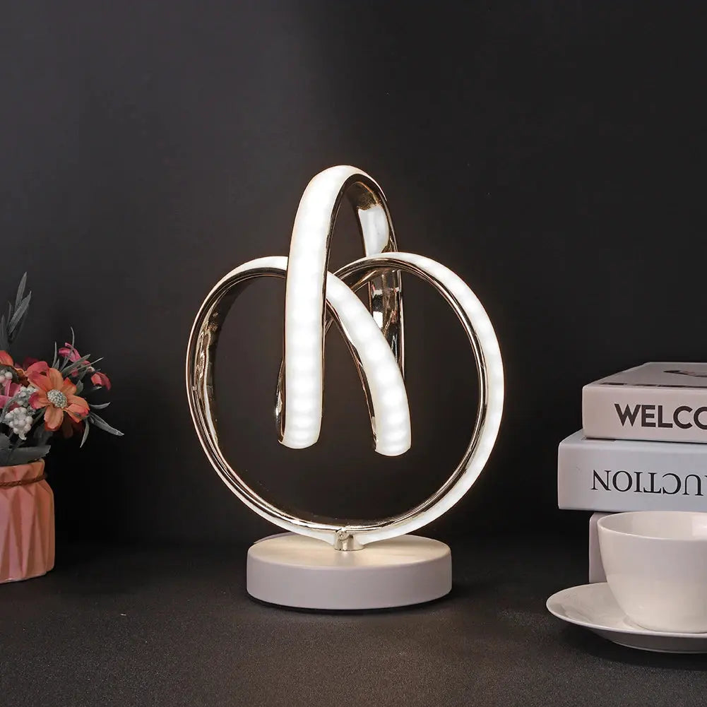 Modern Spiral LED Table Lamp Metal Bedroom Bedside Desk Lights Home Living Study Room Eye Protection Reading Night Lighting LAVIVA