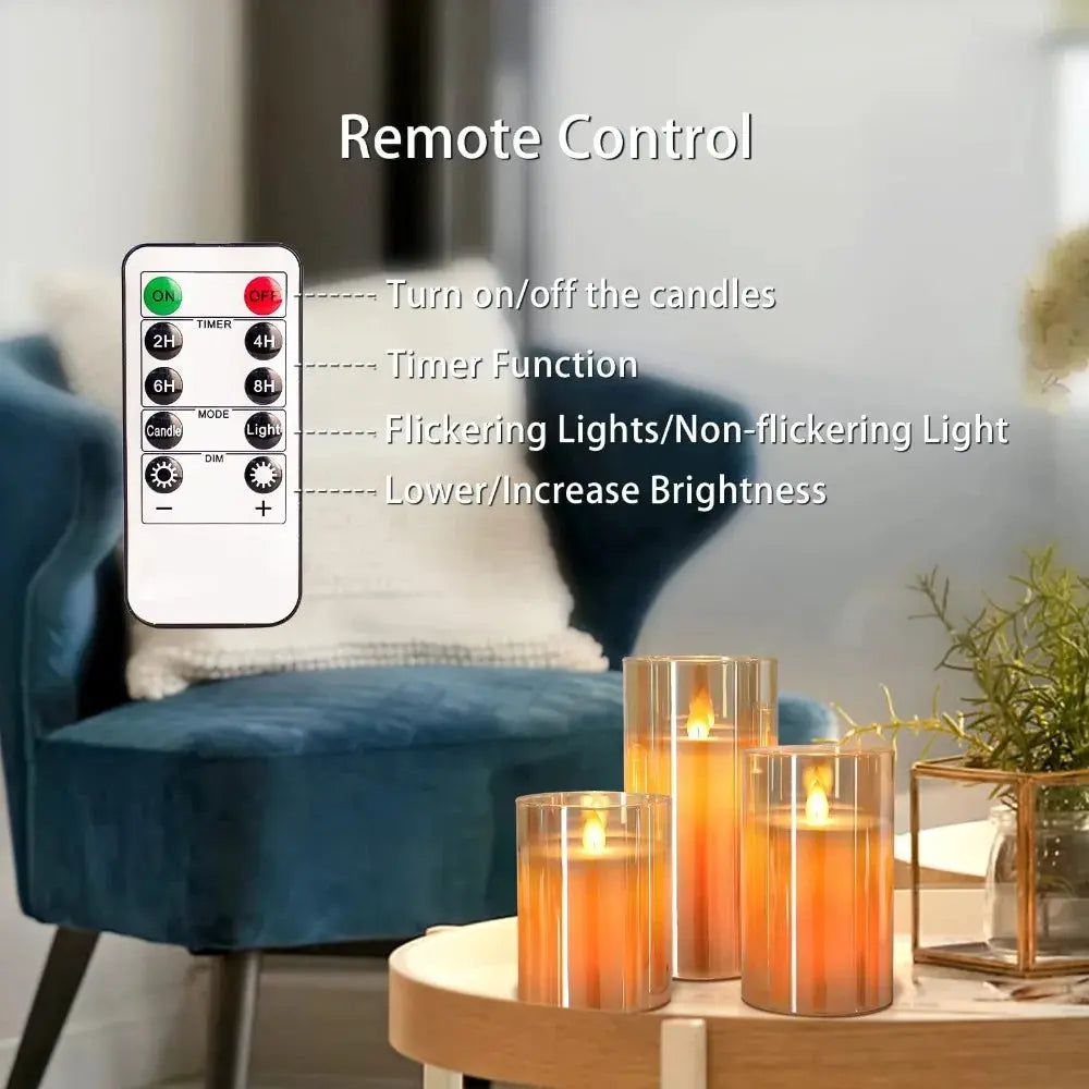 LED lights electronic candles LED candle decorations acrylic candles complete set of remote control timers Christmas and wedding LAVIVA