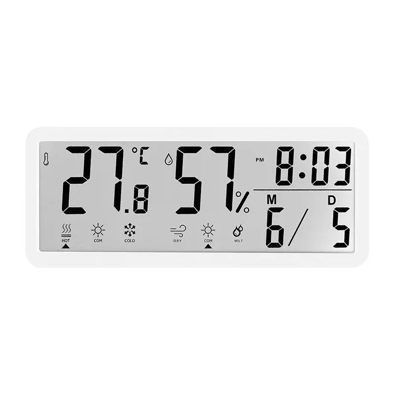 Battery Powered LCD Digital Wall Clock Time Temperature Date Desktop Table Clock With USB Cable 12/24H LCD Clock for Living Room LAVIVA