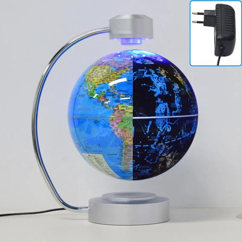 8 Inch Maglev Globe Self Rotating World Maps English Levitating Globus Levitation Magnetic Floating Map Geography Education Deco LAVIVA