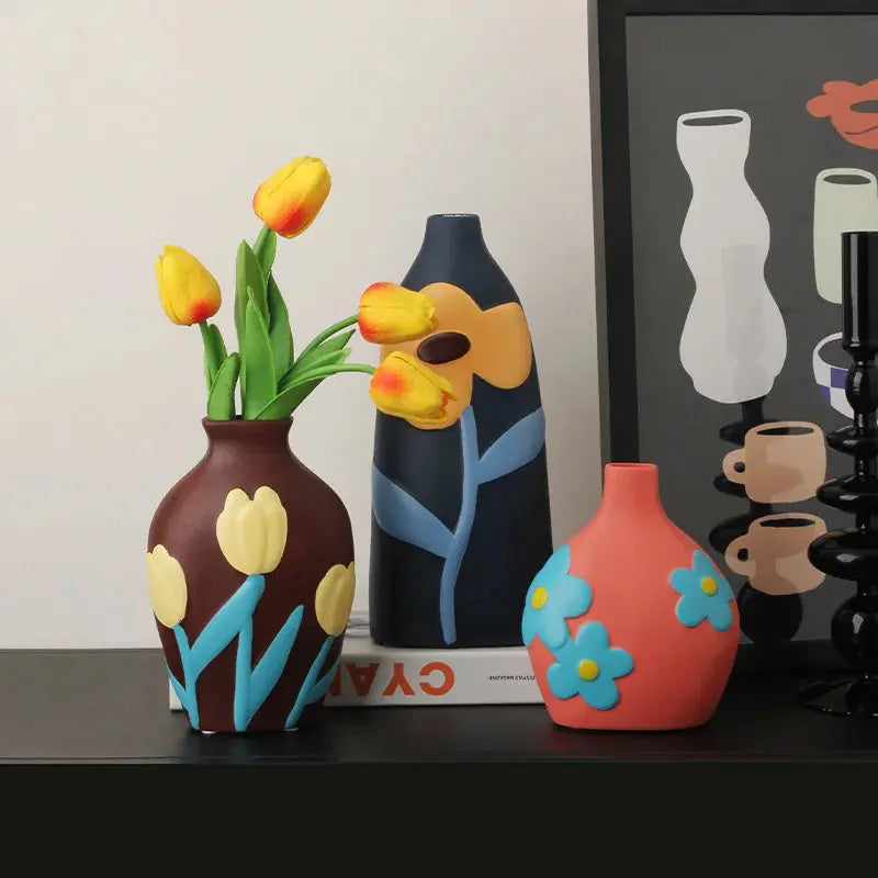 Nordic Morandi Glazed Ceramic flower vase for table, Nordic style, Nordic style, flower vase, home decoration, dropshipping LAVIVA