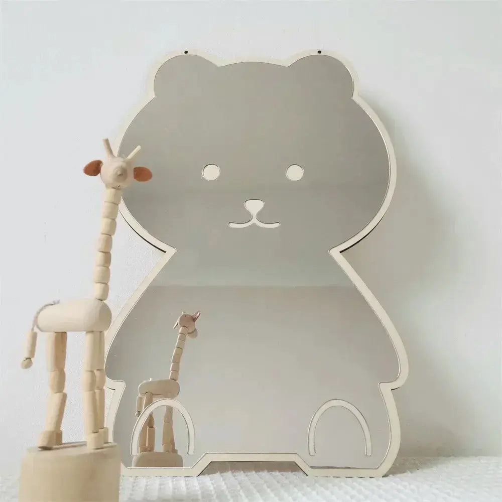 Creative Decorative Mirror for Kids Room Cute Bear Rabbit Shape Acrylic Mirror Baby Photo Props Nordic Home Nursery Decor LAVIVA