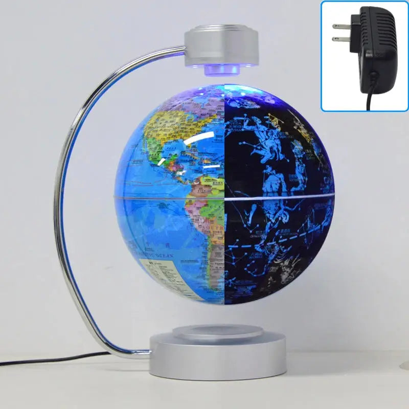 8 Inch Maglev Globe Self Rotating World Maps English Levitating Globus Levitation Magnetic Floating Map Geography Education Deco LAVIVA