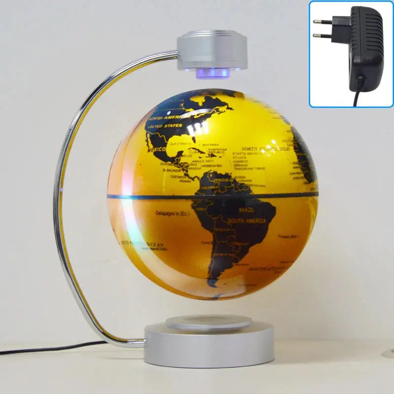 8 Inch Maglev Globe Self Rotating World Maps English Levitating Globus Levitation Magnetic Floating Map Geography Education Deco LAVIVA