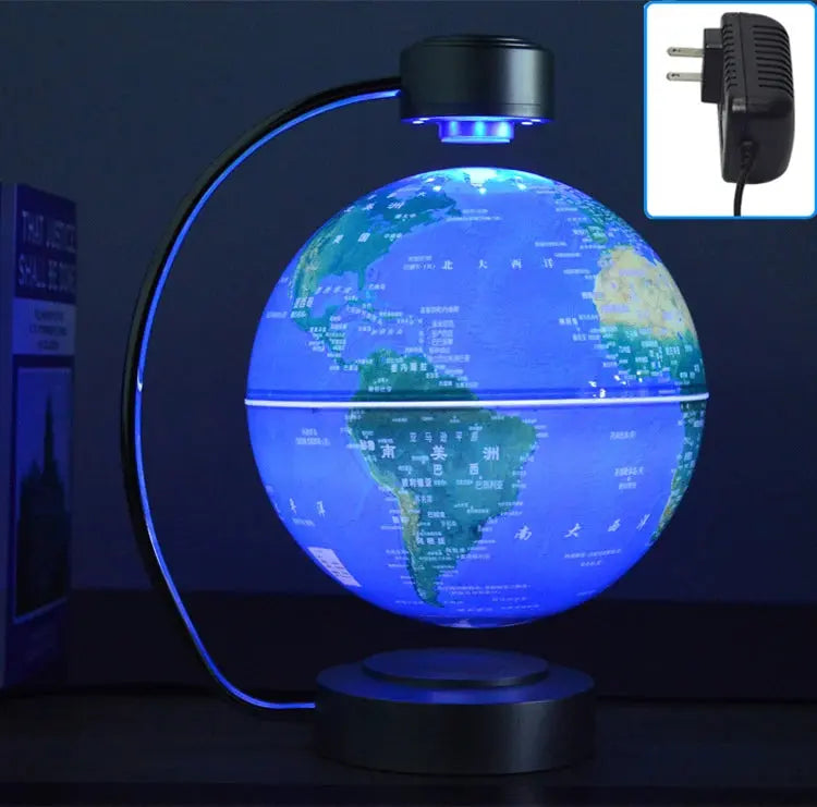 8 Inch Maglev Globe Self Rotating World Maps English Levitating Globus Levitation Magnetic Floating Map Geography Education Deco LAVIVA