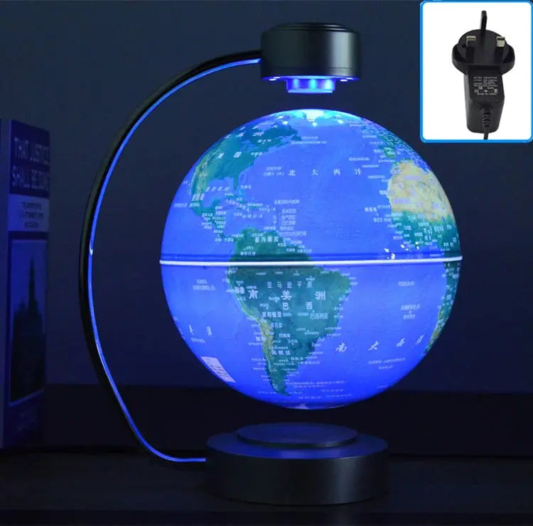 8 Inch Maglev Globe Self Rotating World Maps English Levitating Globus Levitation Magnetic Floating Map Geography Education Deco LAVIVA