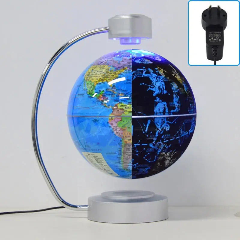 8 Inch Maglev Globe Self Rotating World Maps English Levitating Globus Levitation Magnetic Floating Map Geography Education Deco LAVIVA