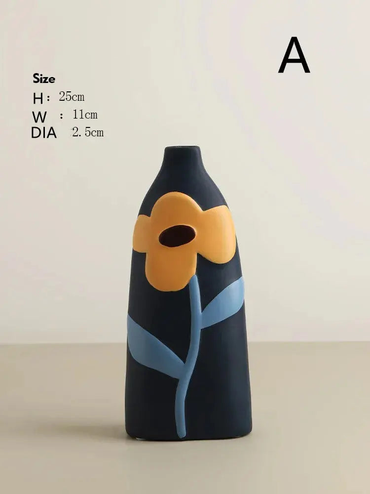 Nordic Morandi Glazed Ceramic flower vase for table, Nordic style, Nordic style, flower vase, home decoration, dropshipping LAVIVA