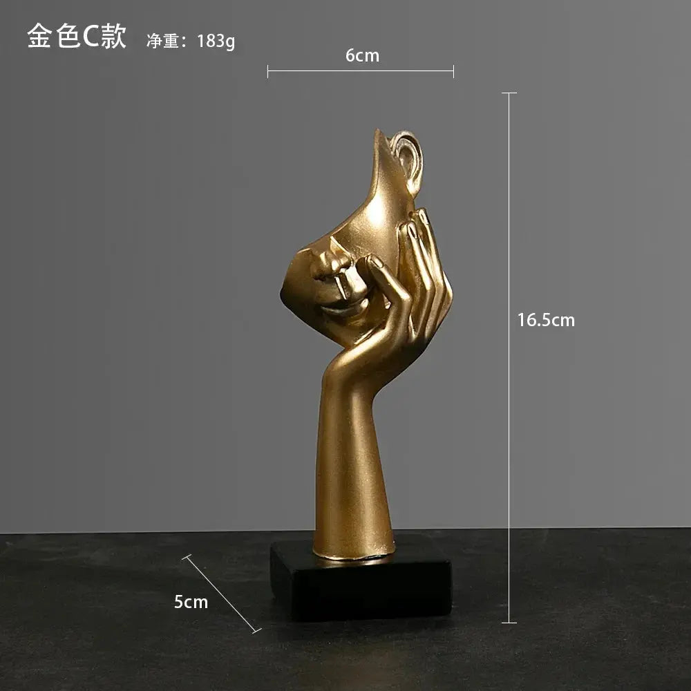 Resin Sculpture Figurines Statue Desktop Ornaments Light Luxury Art Crafts LAVIVA