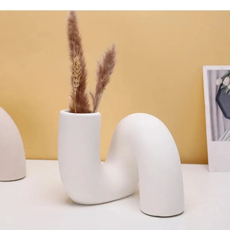 Ceramic Vase Dry Flower Living Room Decoration Art Arrangement Ornaments Home Accessories LAVIVA