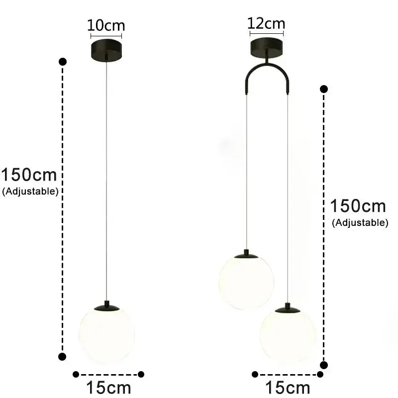 Modern Glass LED Pendant Lights Nordic Living Room Bedroom Fixtures Indoor Lighting Restaurant Bar Home Decor Hanging Lamp 220V LAVIVA