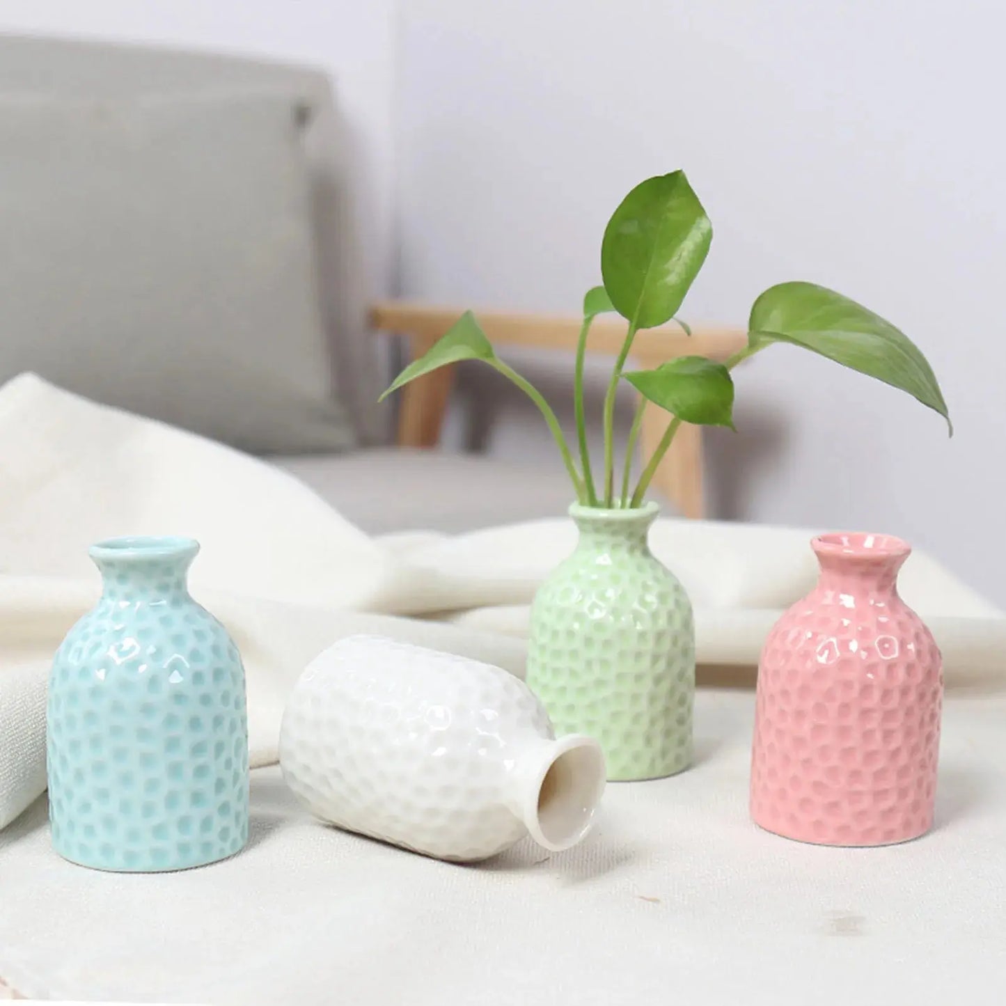 Ceramic Flower Vase Pot Hydroponic Bottle Creative Vase for Plants Office Desktop Ornament Home Room Decor Garden Flowerpot LAVIVA