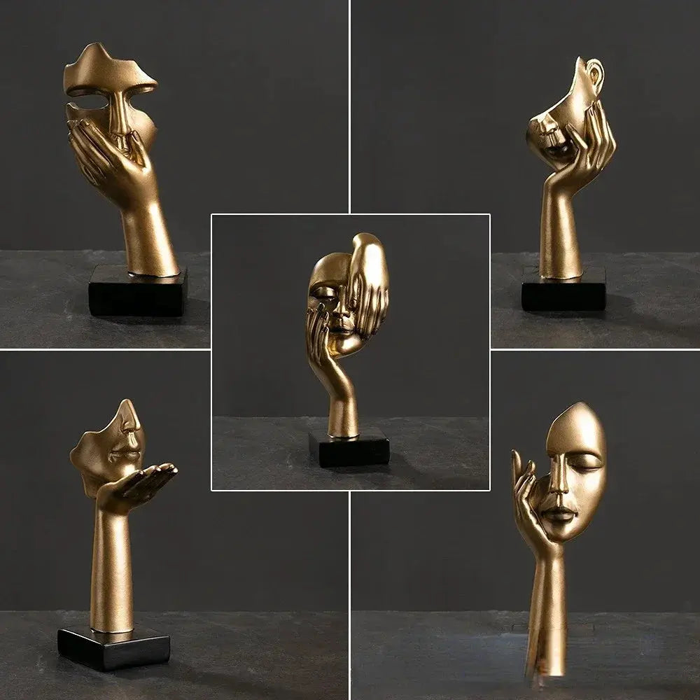 Resin Sculpture Figurines Statue Desktop Ornaments Light Luxury Art Crafts LAVIVA