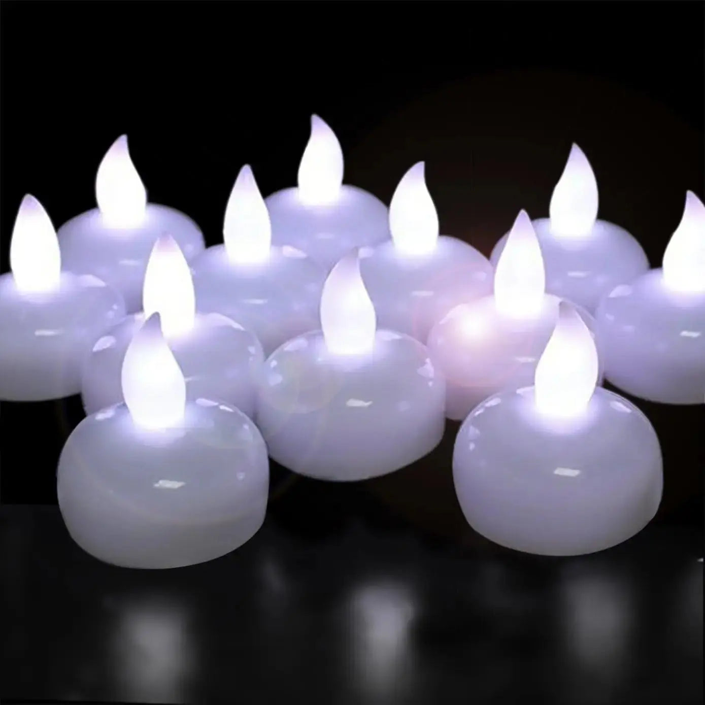 12pcs Floating Candle Lights LED Electronic Candles Battery Powered Float on Water Tealight For Christmas Wedding Party Decor LAVIVA