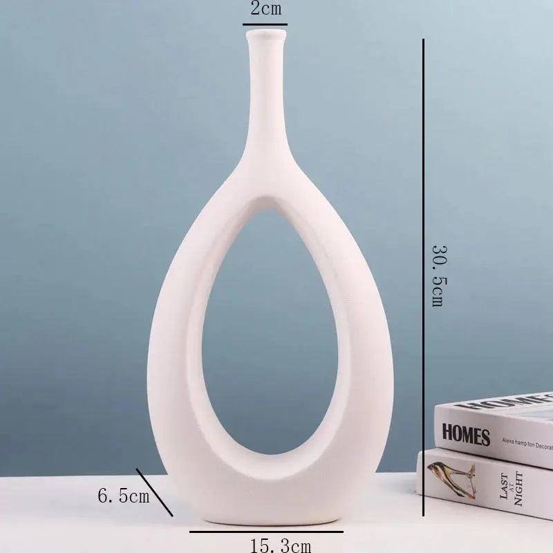 Ceramic Hollow Vase Nordic Flower Office Desktop Decor finds LAVIVA