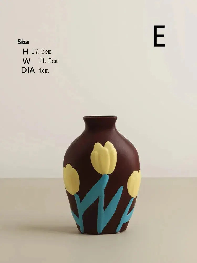 Nordic Morandi Glazed Ceramic flower vase for table, Nordic style, Nordic style, flower vase, home decoration, dropshipping LAVIVA