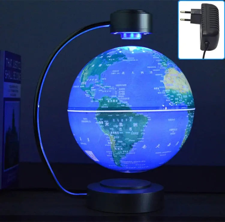 8 Inch Maglev Globe Self Rotating World Maps English Levitating Globus Levitation Magnetic Floating Map Geography Education Deco LAVIVA