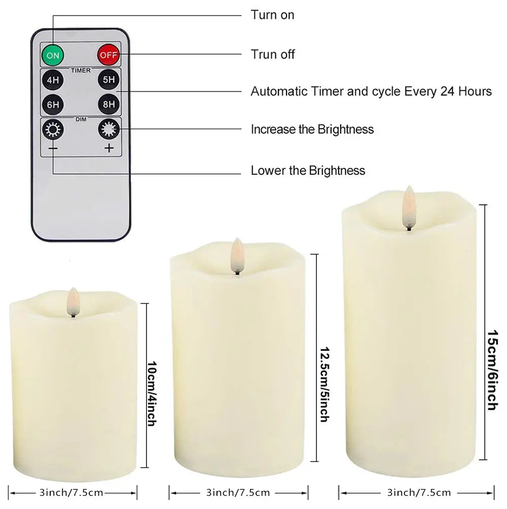 LED lights electronic candles LED candle decorations acrylic candles complete set of remote control timers Christmas and wedding LAVIVA