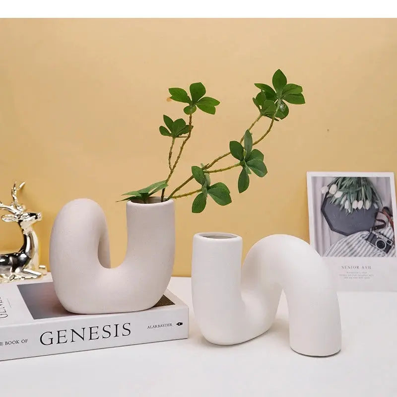 Ceramic Vase Dry Flower Living Room Decoration Art Arrangement Ornaments Home Accessories LAVIVA