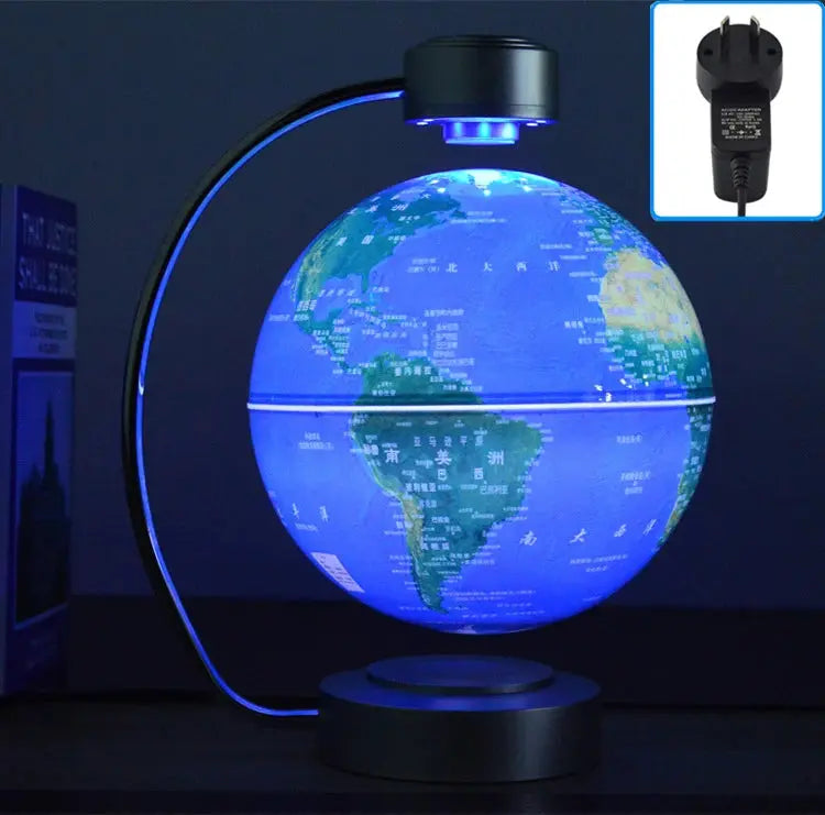 8 Inch Maglev Globe Self Rotating World Maps English Levitating Globus Levitation Magnetic Floating Map Geography Education Deco LAVIVA