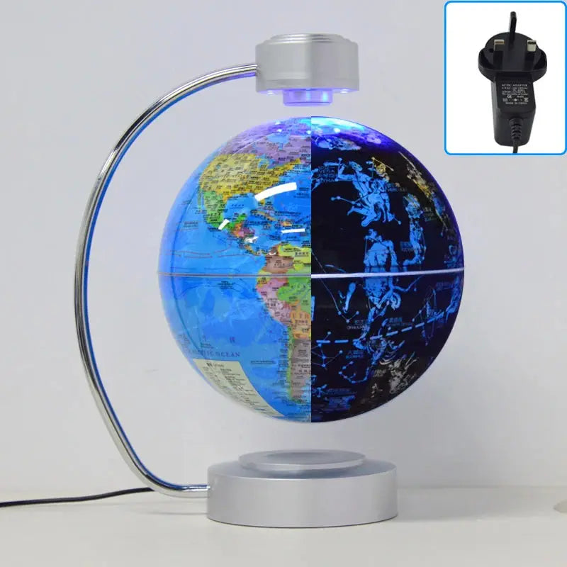 8 Inch Maglev Globe Self Rotating World Maps English Levitating Globus Levitation Magnetic Floating Map Geography Education Deco LAVIVA