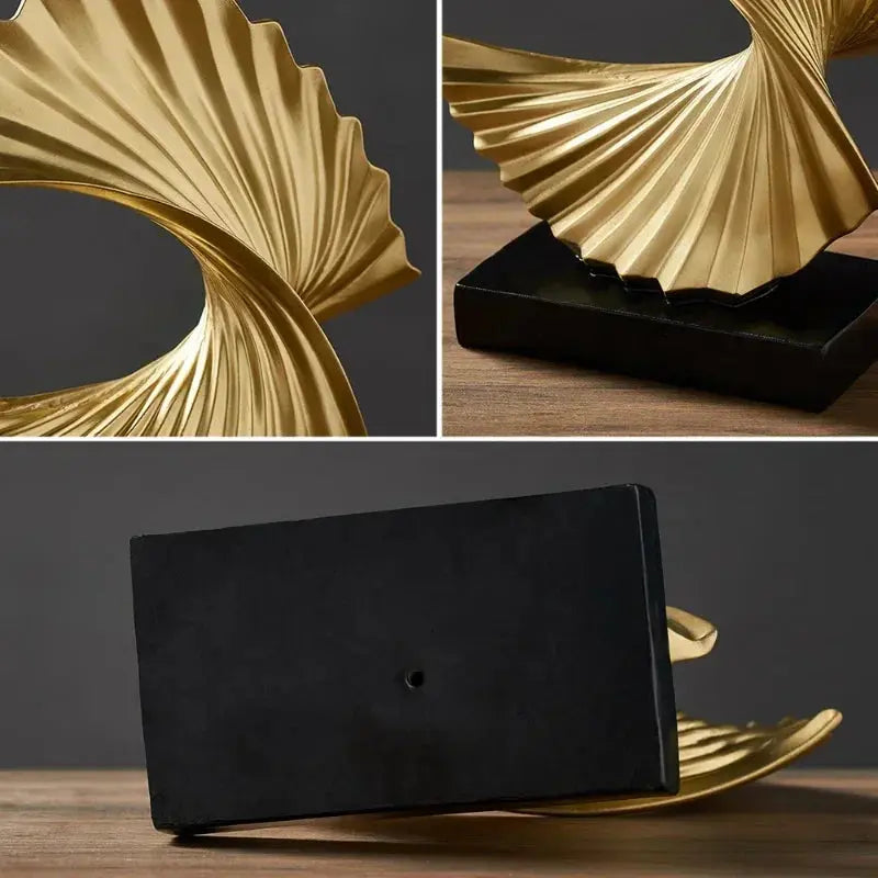 Resin Sculptur Art Golden Statue Living Room Home Office Decoration LAVIVA