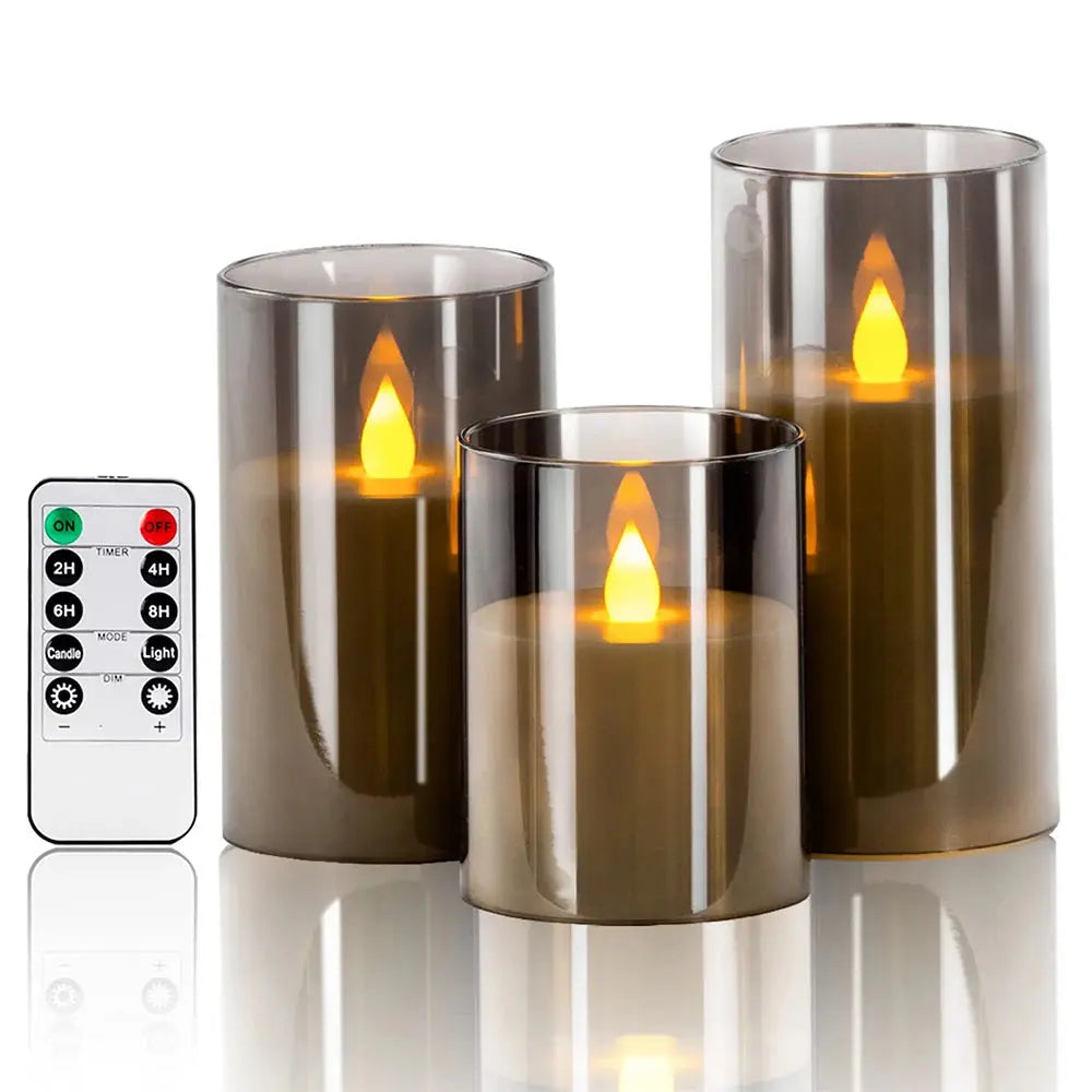 LED lights electronic candles LED candle decorations acrylic candles complete set of remote control timers Christmas and wedding LAVIVA