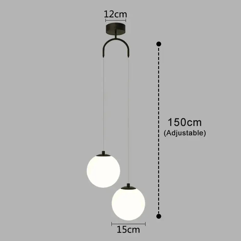 Modern Glass LED Pendant Lights Nordic Living Room Bedroom Fixtures Indoor Lighting Restaurant Bar Home Decor Hanging Lamp 220V LAVIVA