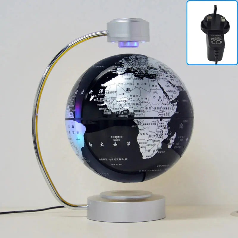 8 Inch Maglev Globe Self Rotating World Maps English Levitating Globus Levitation Magnetic Floating Map Geography Education Deco LAVIVA