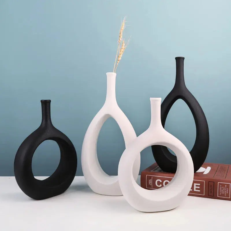 Ceramic Hollow Vase Nordic Flower Office Desktop Decor finds LAVIVA