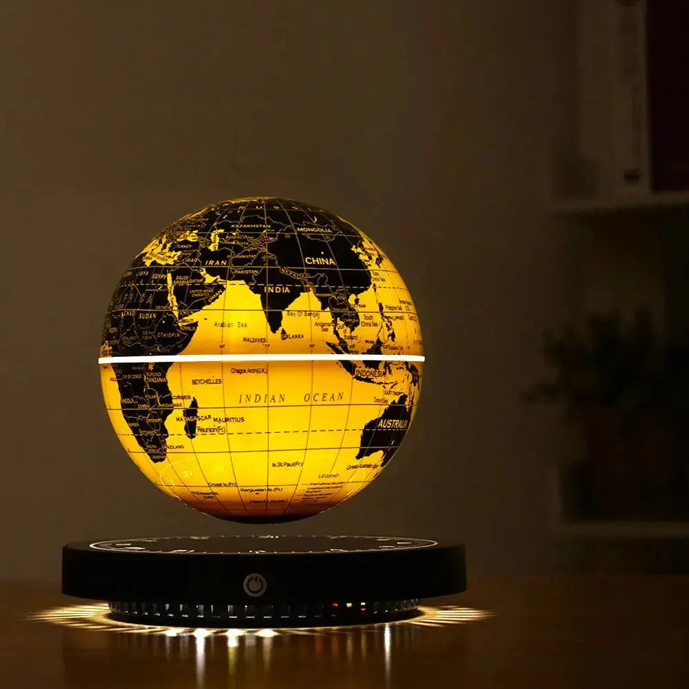 Levitating Lamp Magnetic Levitation Globe LED Earth Floating Rotating Globe Bedside Novelty Christmas Gifts Galactic starry sky LAVIVA